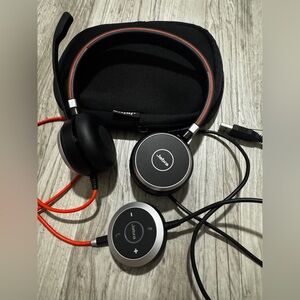 PC  Jabra Wired USB Headband Headset Double Ear Boom Mic Volume Control